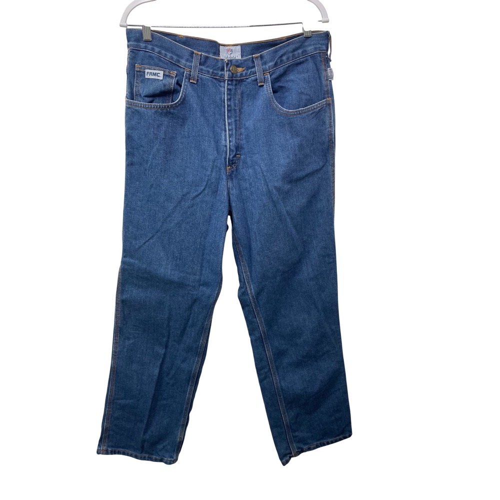 Tyndale FRMC Men Flame Resistant Jeans 34x30 Blue CAT 2 NFPA 2112 Work Pants USA